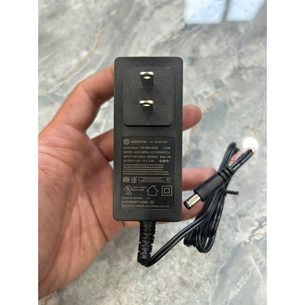 Nguồn Adapter 12V 3A hàng xịn mới 100% Xịn Hãng Hoioto chui to 5.5mm