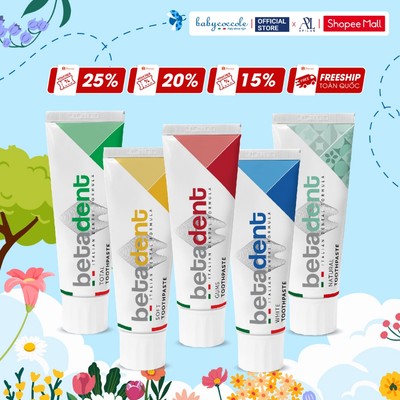 Kem đánh răng BETADENT làm trắng răng tự nhiên và giảm ê buốt hiệu quả 100ml