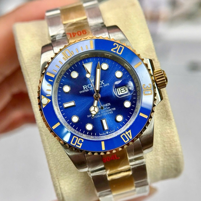 Đồng Hồ Nam Rolex Submariner size 41mm, cơ auto, núm zen, khoá hộp