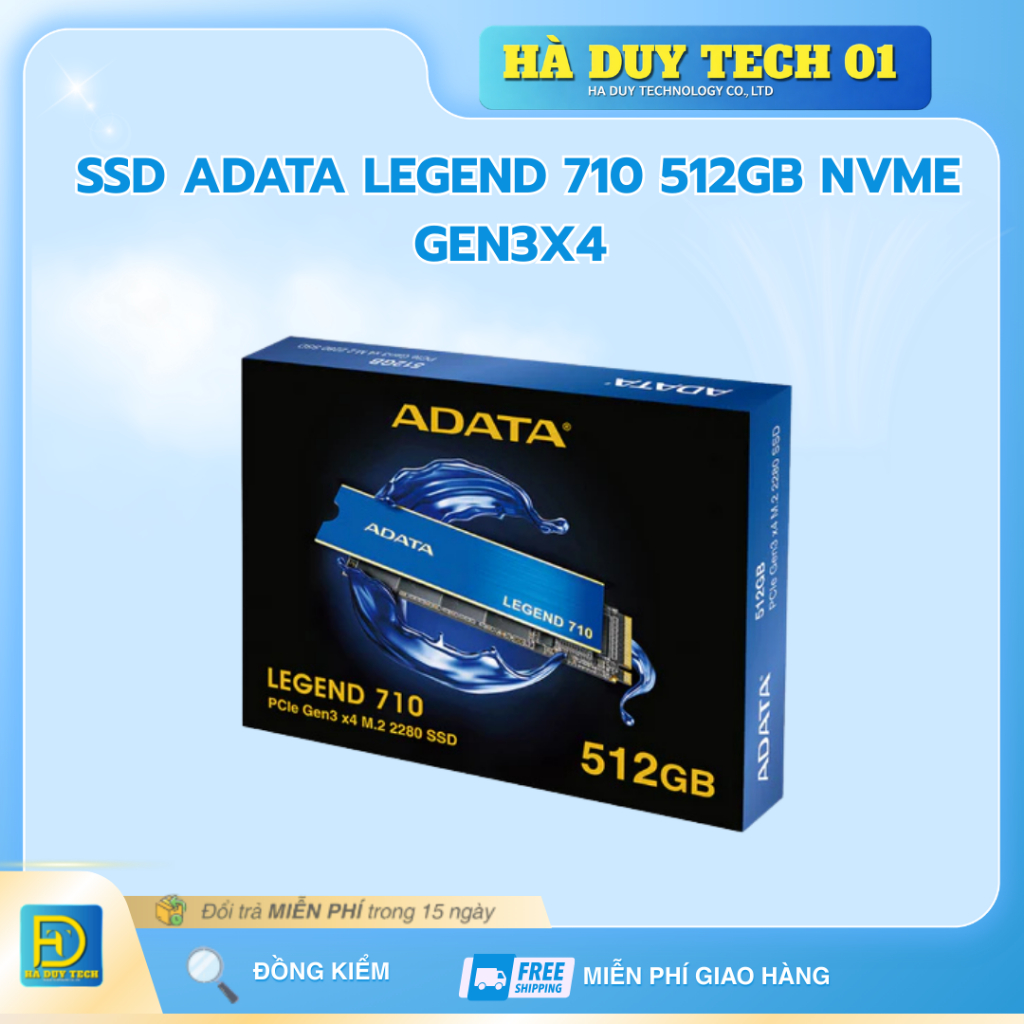 SSD ADATA LEGEND 710 512GB NVME GEN3x4 - Cam Kết Chính Hãng - BH 36T - Ha Duy Tech