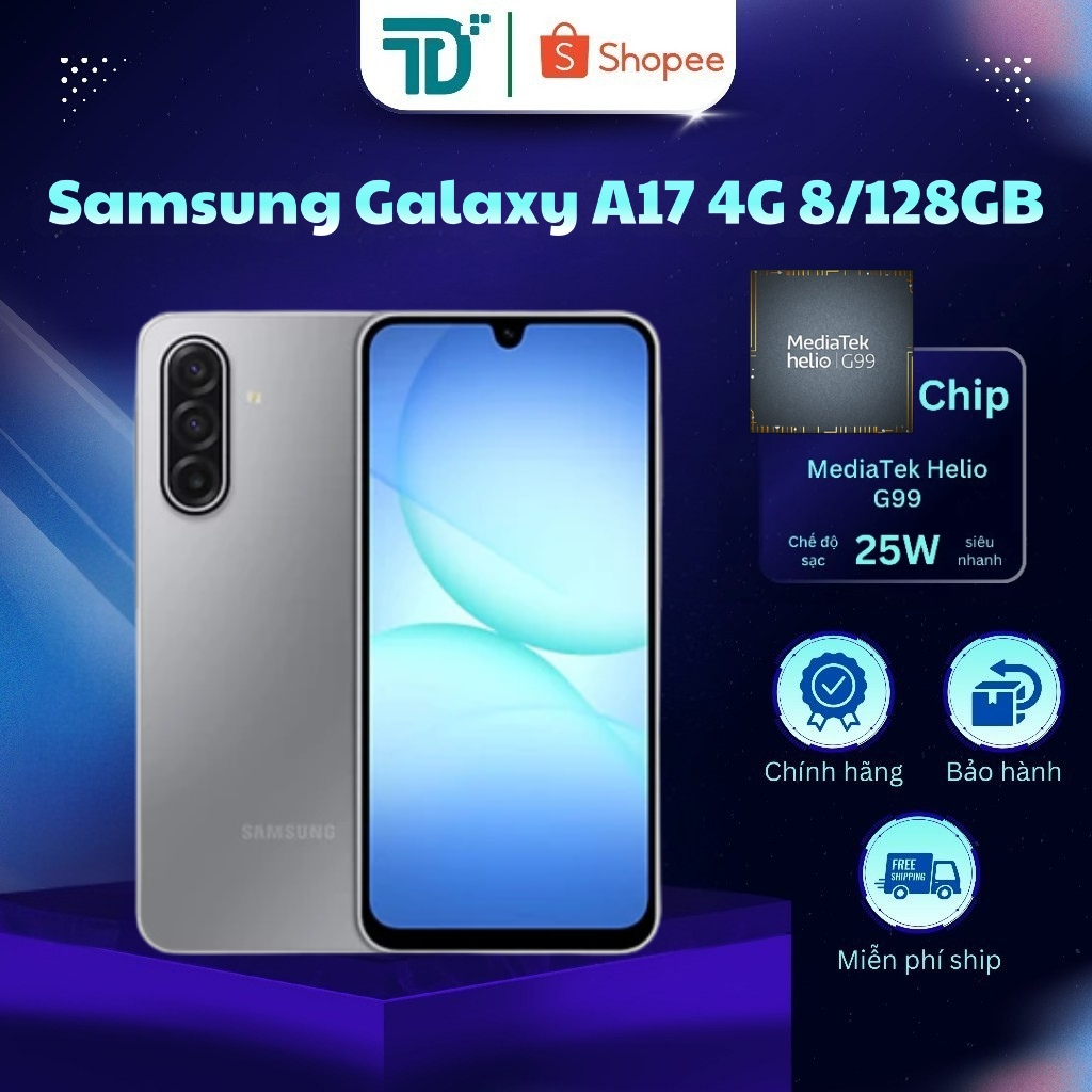 Điện thoại Samsung Galaxy A17 4G 8/128GB - Bảo hành chính hãng