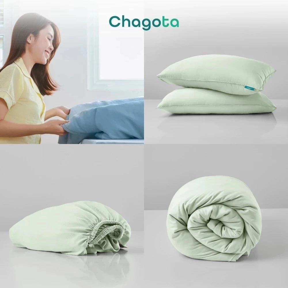 Bộ Chăn Ga Gối 4 món Lụa Silk Ice Size 1mx2m Đến 2mx2m2 Mát Lạnh Chagota Bedding Nhiều Màu Cao Cấp Vide Hàn Quốc | BigBuy360 - bigbuy360.vn