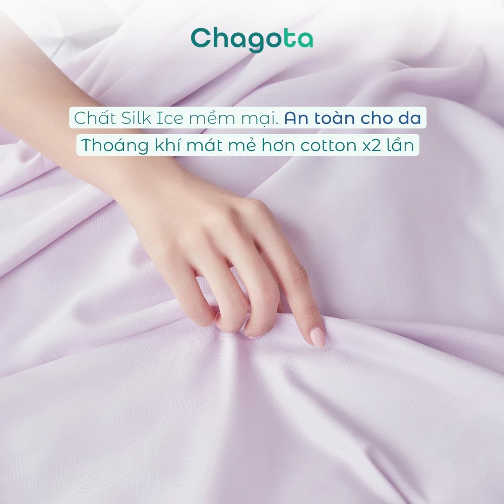 Bộ Chăn Ga Gối 4 món Lụa Silk Ice Size 1mx2m Đến 2mx2m2 Mát Lạnh Chagota Bedding Nhiều Màu Cao Cấp Vide Hàn Quốc | BigBuy360 - bigbuy360.vn