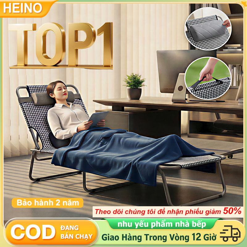 HEINO Giường Xếp Gấp Gọnv Thông Minh - Gấp Gọn Đa Năng Cho Sinh Viên Chung Cư Kèm Gối Dễ Di Chuyển