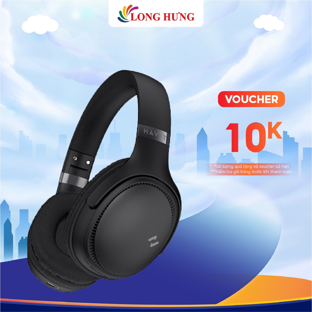 Tai nghe chụp tai Bluetooth Havit H630BT - Hàng chính hãng - Bluetooth v5.3, âm thanh sống động, sử 