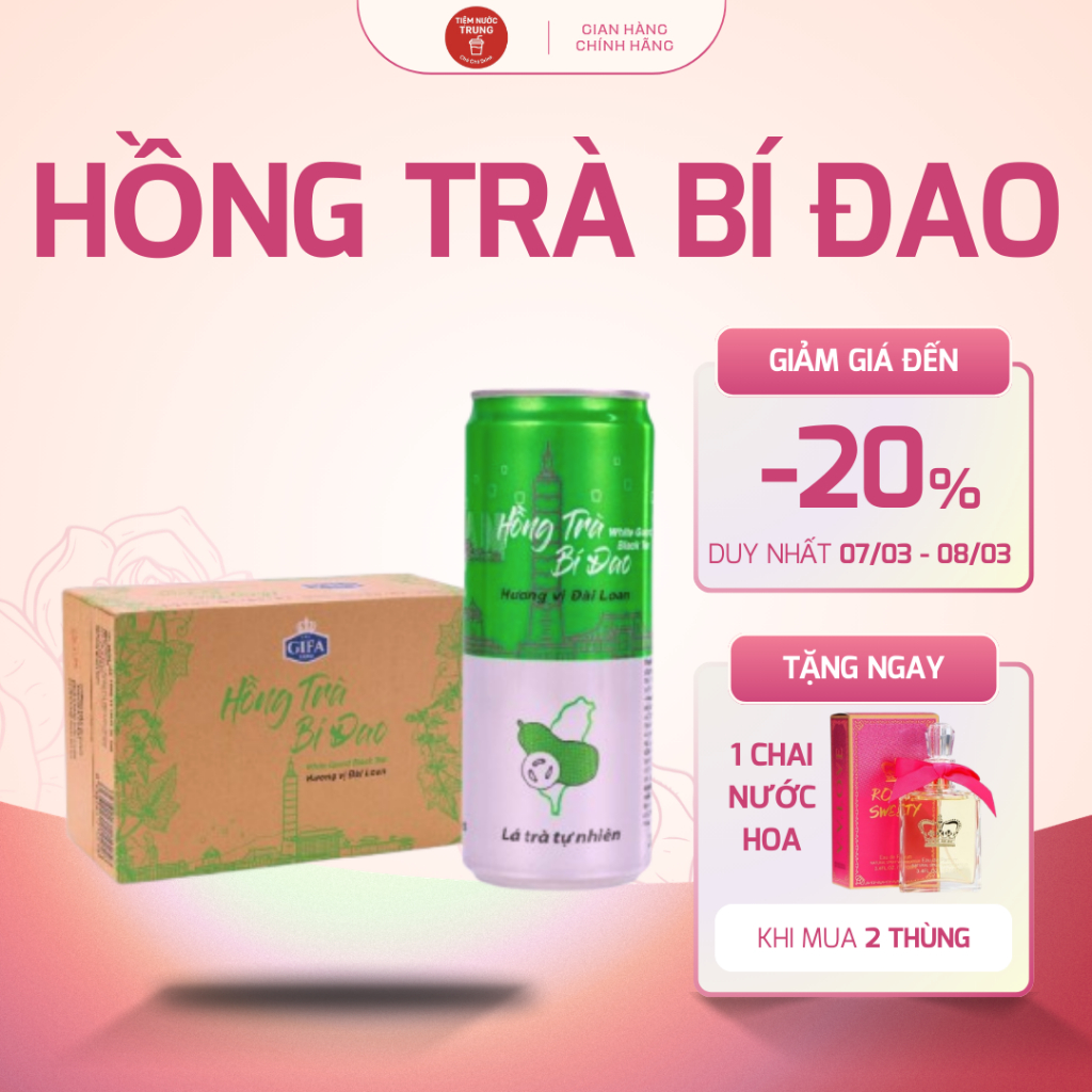 Hồng Trà Bí Đao GIFA – Nước Giải Khát Thảo Mộc Đậm Vị Đài Loan (320ml)