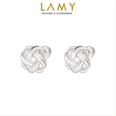 Khuyên tai bạc nữ LAMY Dongdaemun Twisted Knot Earrings 3109 - Khuyên tai bạc ta