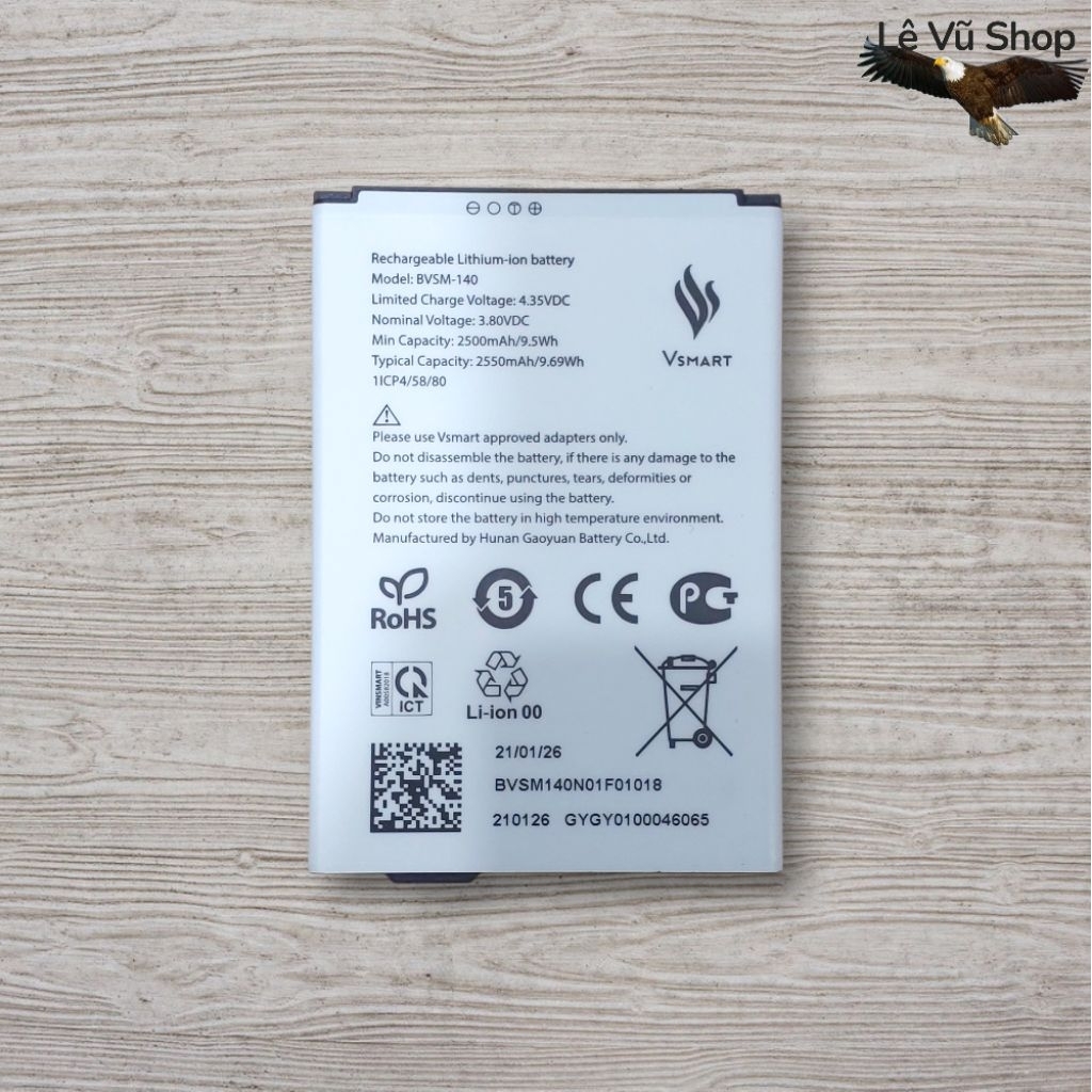 Pin Vsmart Bee Lite [BVSM-140 , 2500mAh]