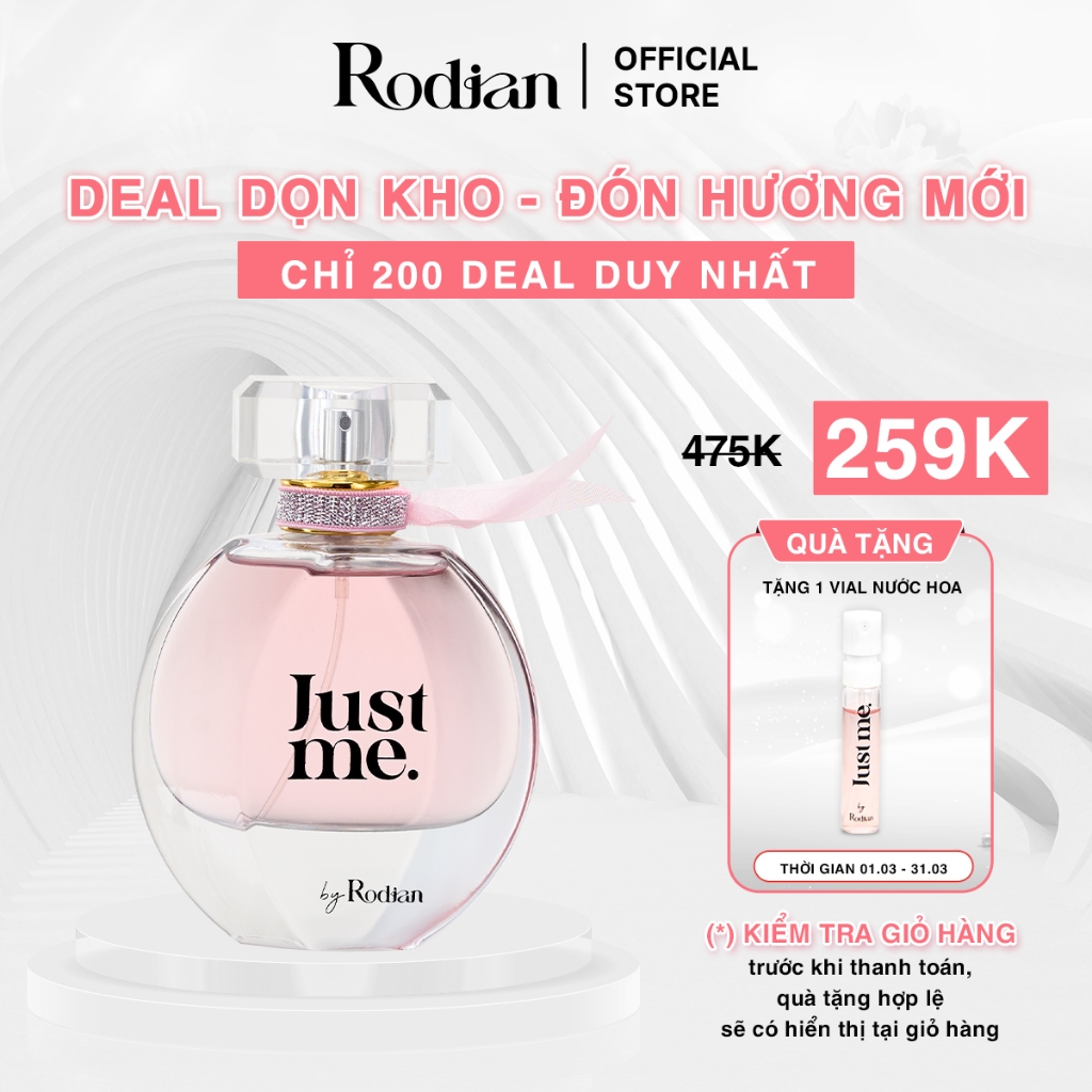 Nước Hoa Nữ Rodian Just Me 50 ML Phong Cách Trẻ Trung, Thanh Lịch, Tinh Tế