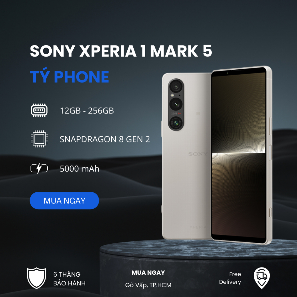 Điện thoại Sony Xperia 1 Mark 5 (12GB - 256GB) Sử dụng 2 sim Chụp hình siêu đẹp OLED 4K