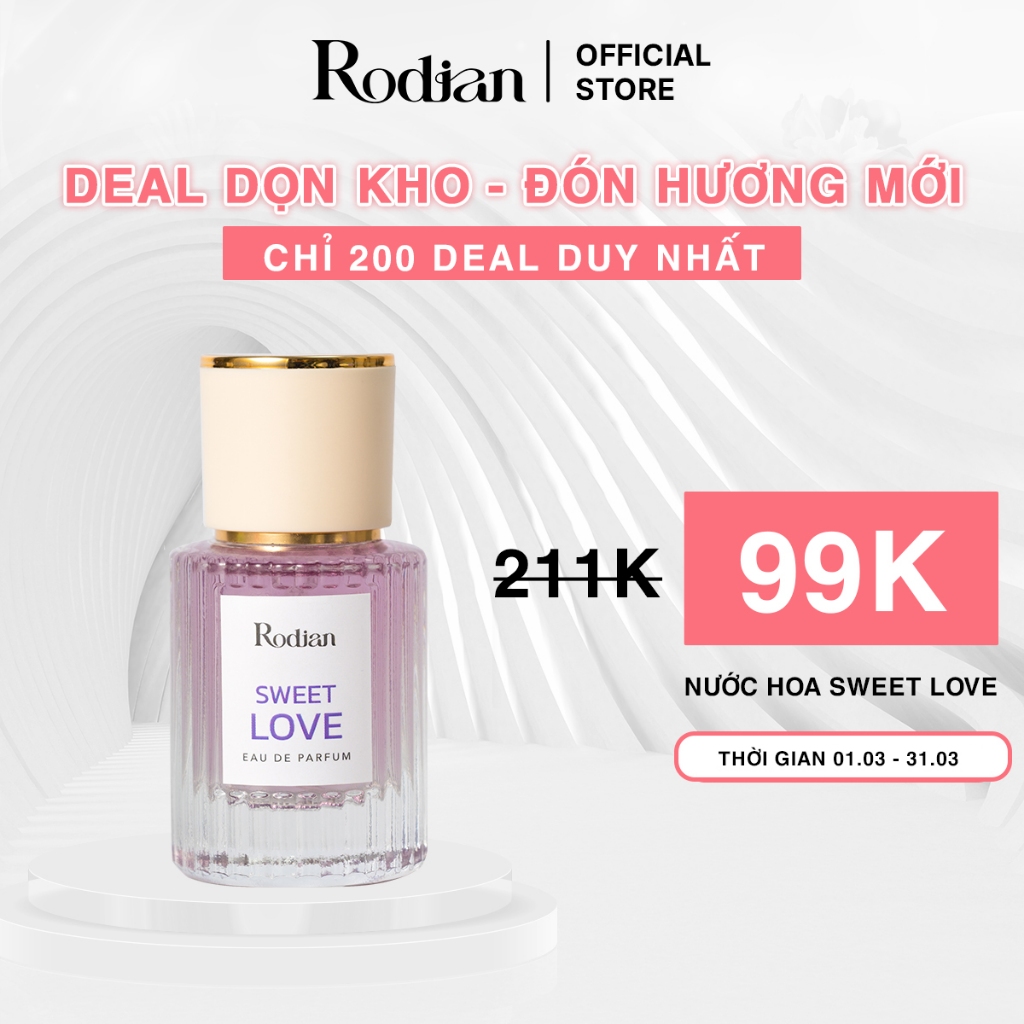 Nước Hoa Rodian Sweet Love 30ml Hương Thơm Ngọt Ngào Quyến Rũ, Gợi Cảm Đậm Chất Nữ Tính