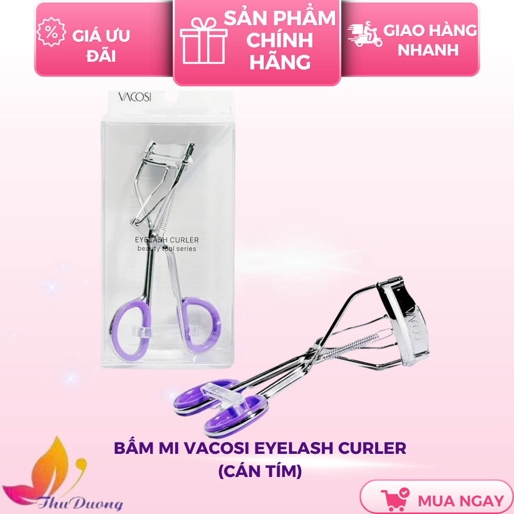 Bấm Mi Vacosi Eyelash Curler (Cán Tím)