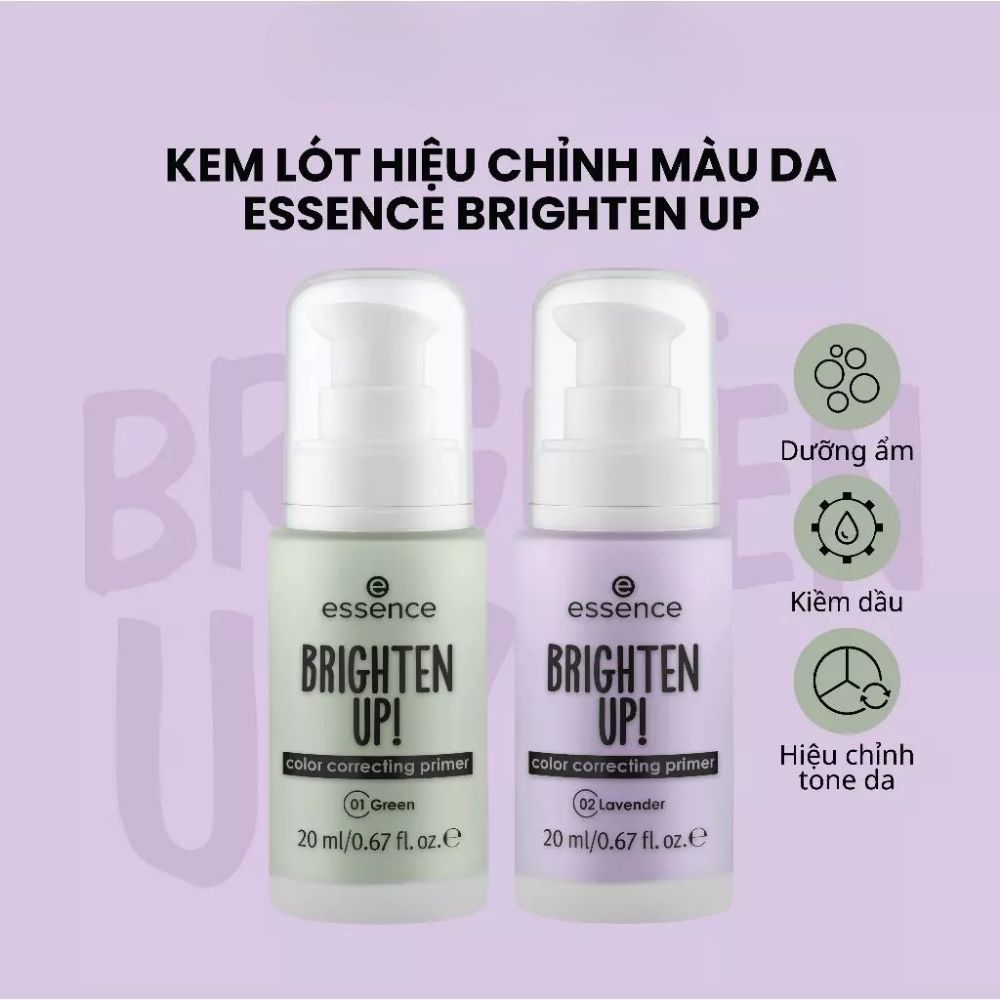 Ảnh 2 của Kem lót ESSENCE BRIGHTEN UP! Primer giúp làm đều màu da, che phủ lỗ chân lông.
