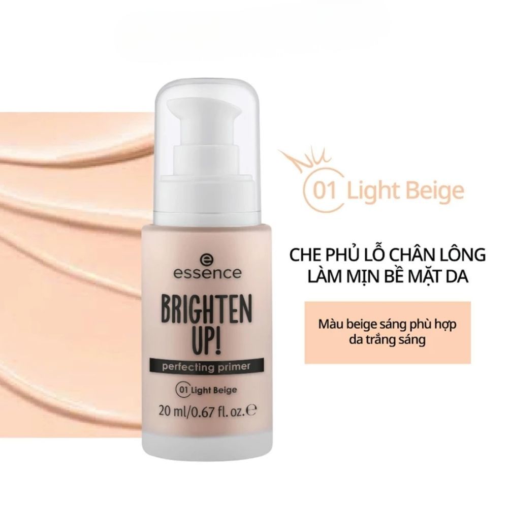 Ảnh 8 của Kem lót ESSENCE BRIGHTEN UP! Primer giúp làm đều màu da, che phủ lỗ chân lông.