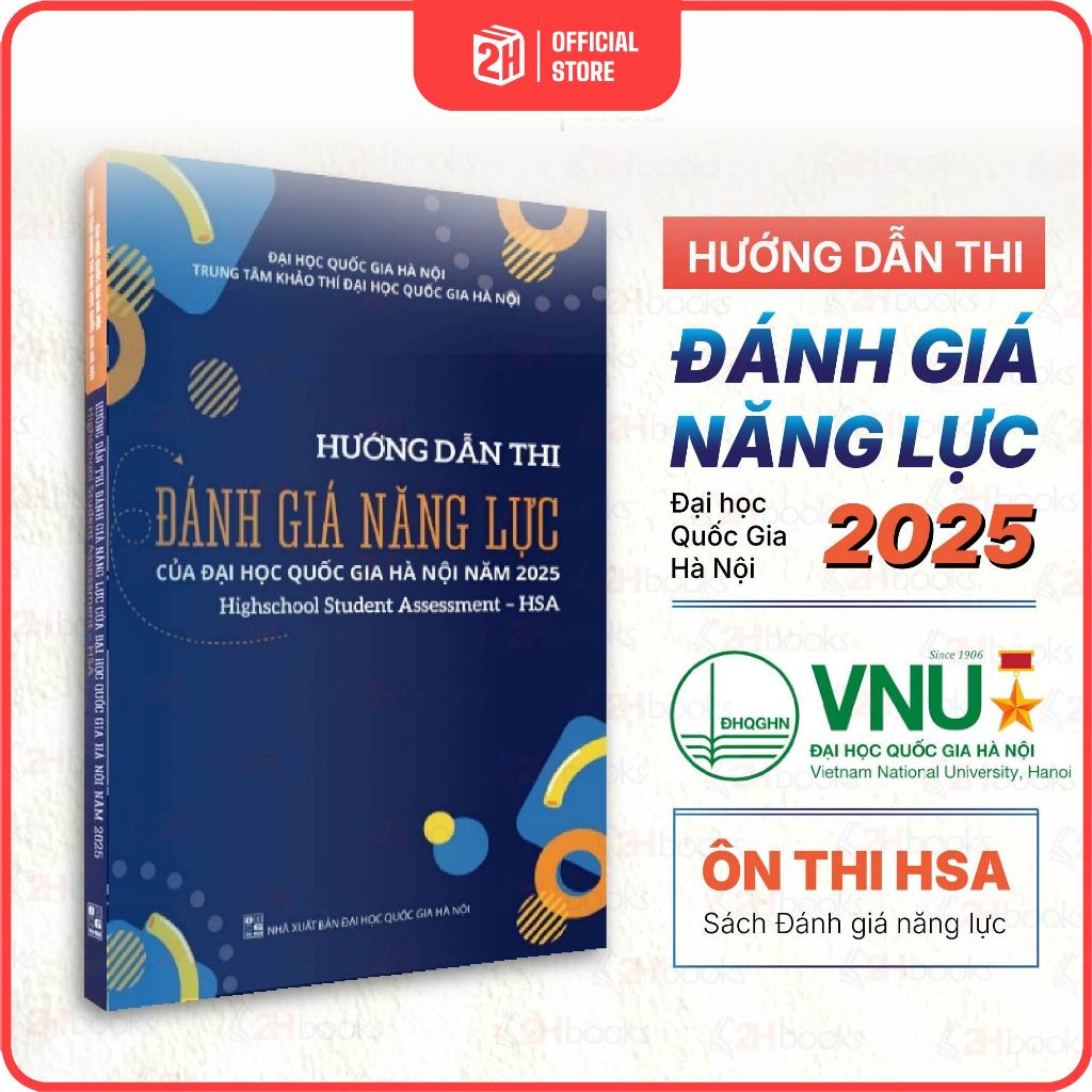 Sách Hướng dẫn thi đánh giá năng lực năm 2026 của Đại học Quốc Gia, sách dgnl, sách ôn HSA 2026