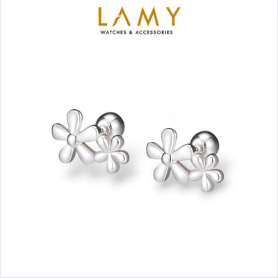 Khuyên tai bạc nữ LAMY Sparking Silver Flowers Earings 3097 - Khuyên tai bạc ta