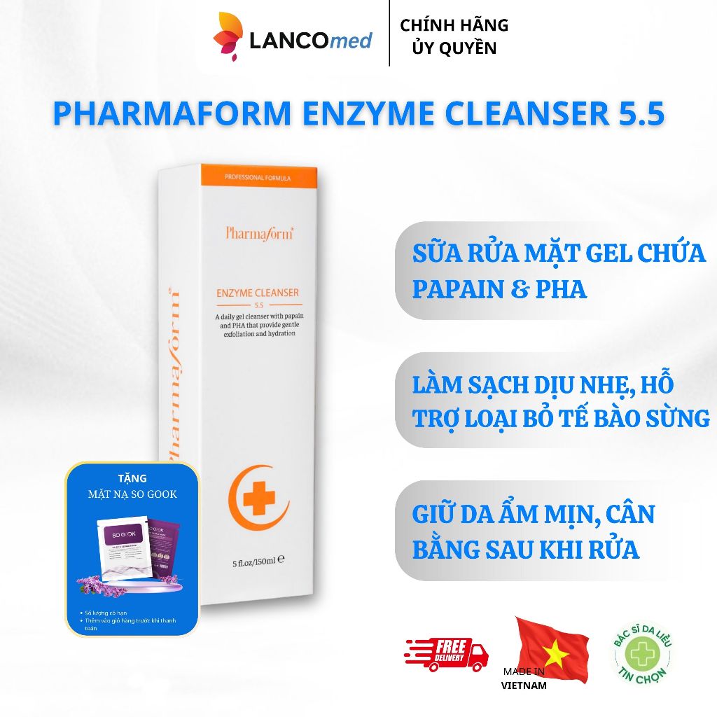 SỮA RỬA MẶT ENZYME – PHARMAFORM ENZYME CLEANSER pH 5.5