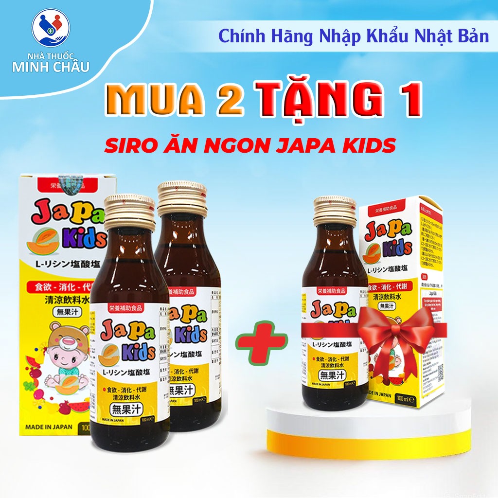 [ Combo 2 Tặng 1 ] Siro Ăn Ngon Japa Kids Nhật Bản – Hỗ Trợ Bé Biếng Ăn, Tăng Hấp Thu , Giúp Trẻ Tăng Cân Khỏe Mạnh
