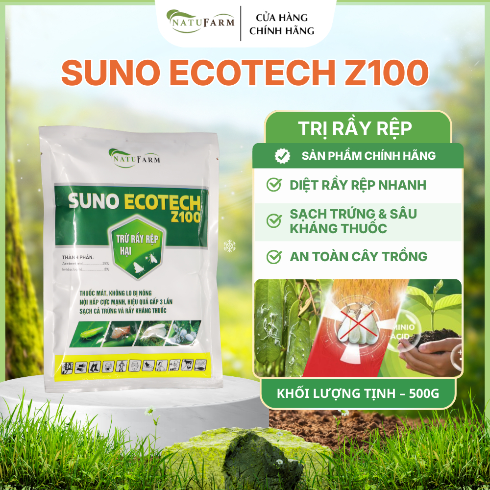Suno Ecotech Z100 Chế Phẩm Sinh Học NatuFarm Hỗ Trợ Cây Trồng Khỏe Mạnh, Lá Xanh Mướt