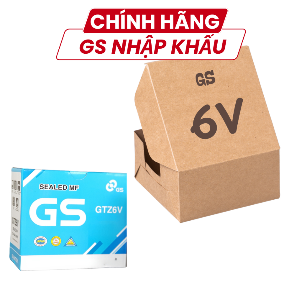 |HÀNG SẴN| VỎ GIẤY GS GTZ6V (5AH) CHÍNH HÃNG ( Bảo hành chính hãng 6 tháng)
