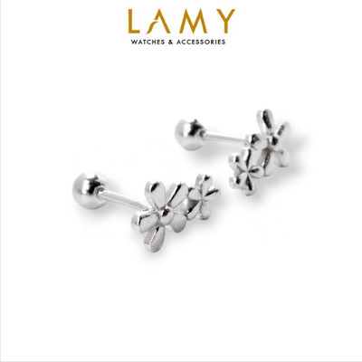 Khuyên tai bạc nữ LAMY Sparking Silver Flowers Earings 3097 - Khuyên tai bạc ta