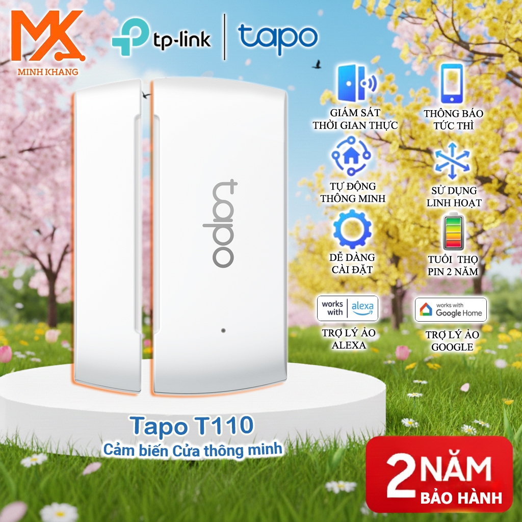[Chính Hãng] Cảm Biến Cửa Thông Minh TP-Link Tapo T110 – Phát Hiện Mở/Đóng, Cảnh Báo Tức Thì Qua Ứng