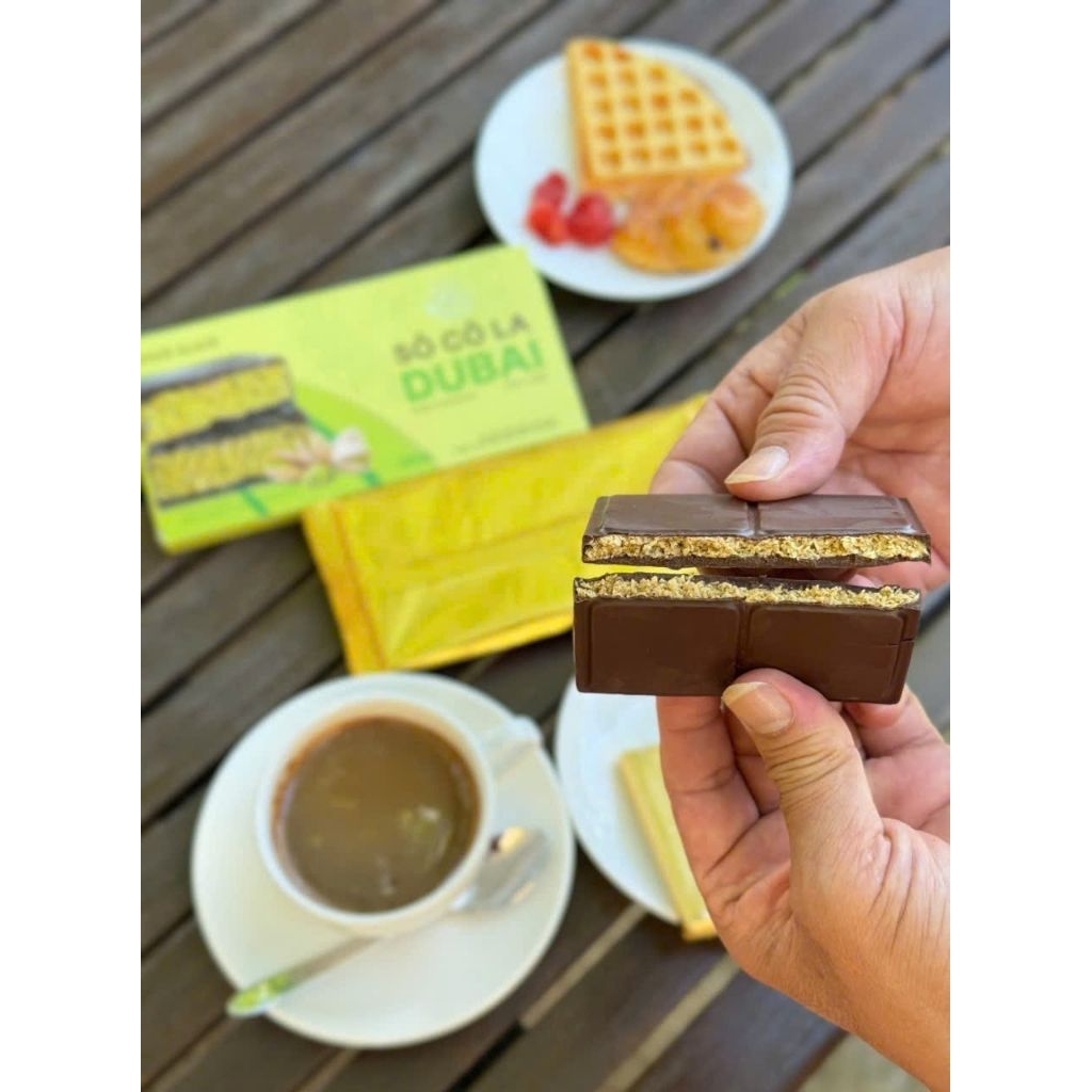 Socola Dubai Pave Glace - Dubai Chocolate Cao Cấp, Vị Ngon Thượng Hạng Thanh 120g