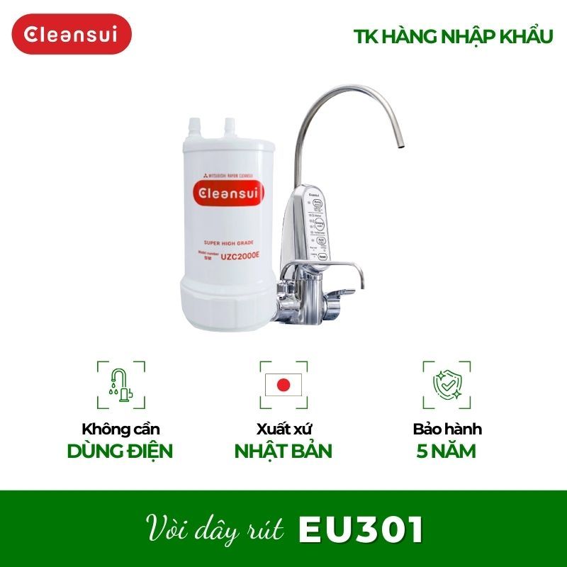 Máy Lọc Nước ion kiềm MITSUBISHI CLEANSUI EU301 - Giải Pháp Nước Sạch Cho Gia Đình - HUT