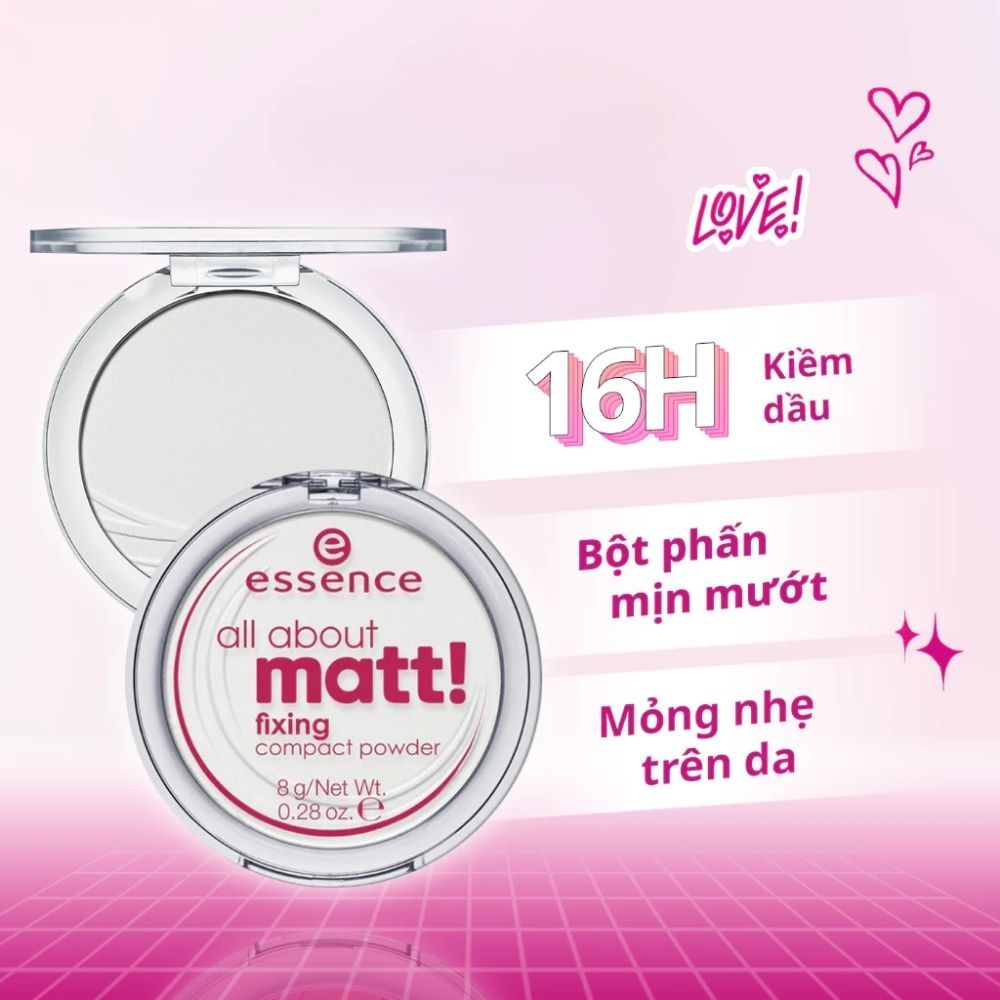 Ảnh 2 của Phấn phủ ESSENCE kiểm soát bóng nhờn, hấp thụ dầu thừa, làm mịn, đều màu.