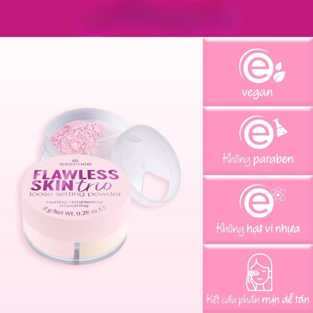 Ảnh 5 của Phấn phủ ESSENCE kiểm soát bóng nhờn, hấp thụ dầu thừa, làm mịn, đều màu.
