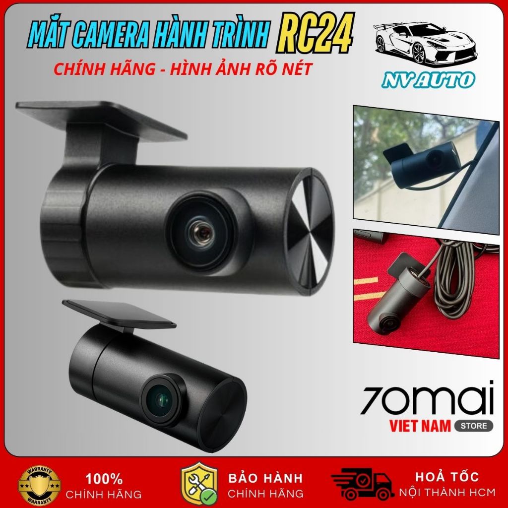 Mắt Camera Sau RC24 70mai Chính Hãng Ghi Hình 4K Dùng Cho Camera Hành Trình Sau Ô Tô A810S/ T800