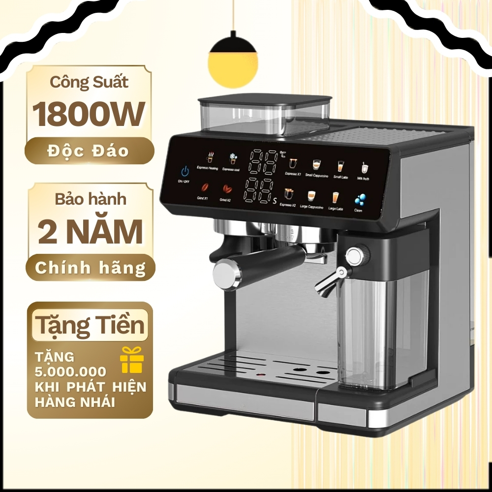 Máy pha cà phê tự động tại nhà SK04032 tự động xay hạt, đánh sữa, dễ sử dụng SK-04032