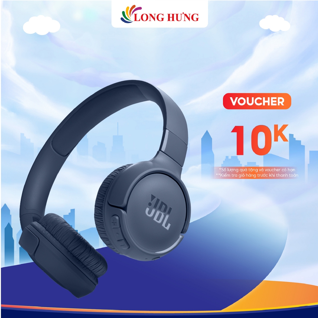 Tai nghe chụp tai Bluetooth JBL Tune 520BT JBLT520BT - Hàng chính hãng