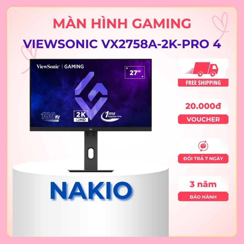 Màn Hình ViewSonic VX2758A-2K-PRO-4 ( 27inch/ 2k /IPS /180HZ/1MS/ HDMI + DP / chân công thái học )