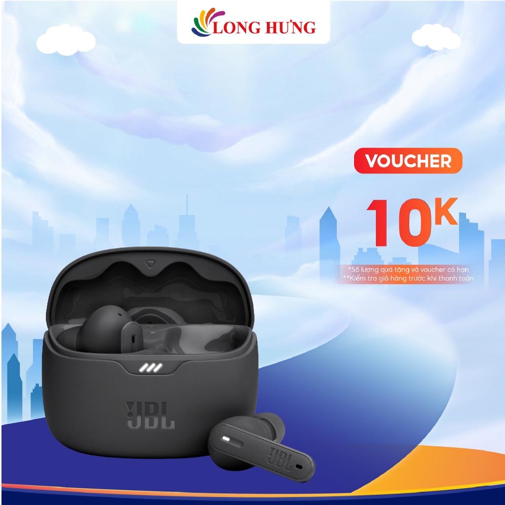 Tai nghe Bluetooth True Wireless JBL Tune Beam 2 Ghost - Hàng chính hãng