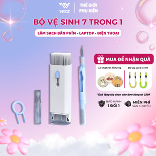 Bộ Dụng Cụ Vệ Sinh 7 Trong 1, Dụng Cụ Vệ Sinh Bàn Phím, Tai Nghe, Màn Hình Máy Tính Điện Thoại