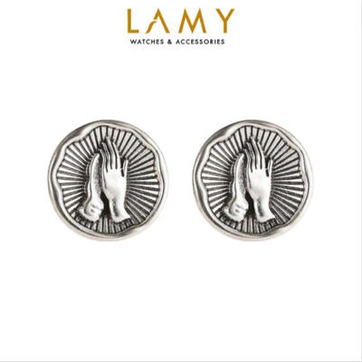 Khuyên tai bạc nữ LAMY Classic Pair of Praying Hands Earings 3090 - Khuyên tai bạc ta