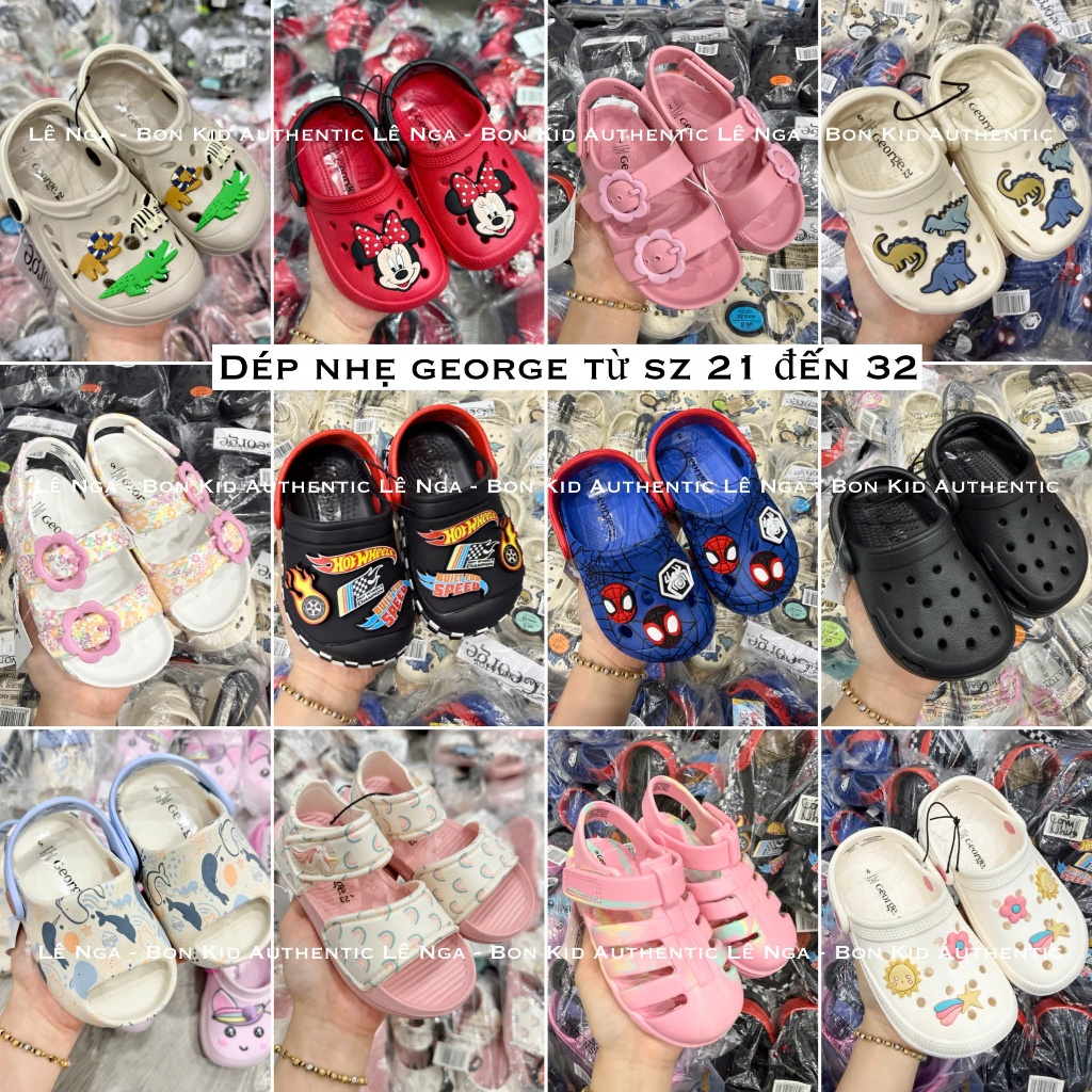 Dép nhẹ/ sục bé trai bé gái George_UK Sz từ 21,22,23,24,26,27,28,29,31,32,33,34