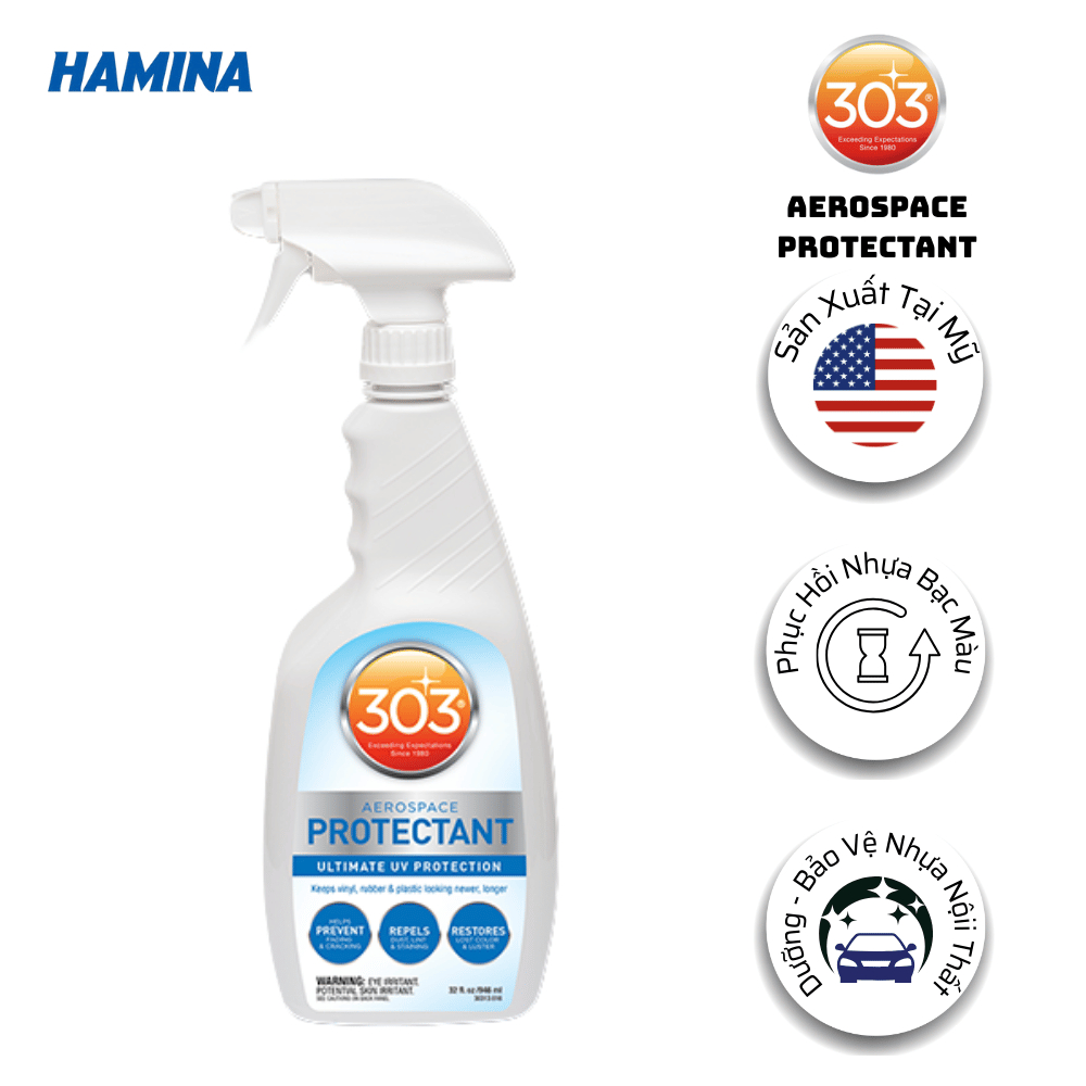303® Aerospace Protectant 473ML - Chai Xịt Phục Hồi - Bảo Dưỡng Nhựa Bạc Màu - Nhập Khẩu Mỹ - Hãng 3
