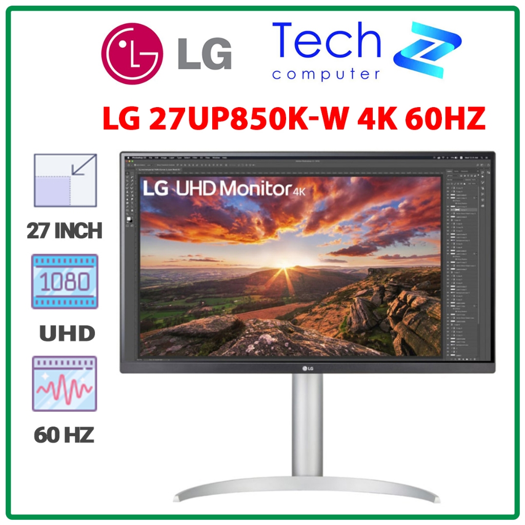 Màn Hình LG 27UP850K-W (27 inch - Nano IPS - 4K - 60Hz - 5ms - USB-C)