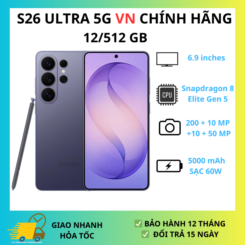 Điện Thoại Samsung S26 Ultra 5G (256GB/ 512GB)- Hàng Chính Hãng | BigBuy360 - bigbuy360.vn