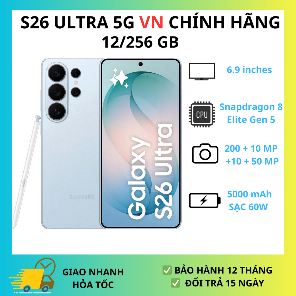 Điện Thoại Samsung S26 Ultra 5G (256GB/ 512GB)- Hàng Chính Hãng | BigBuy360 - bigbuy360.vn