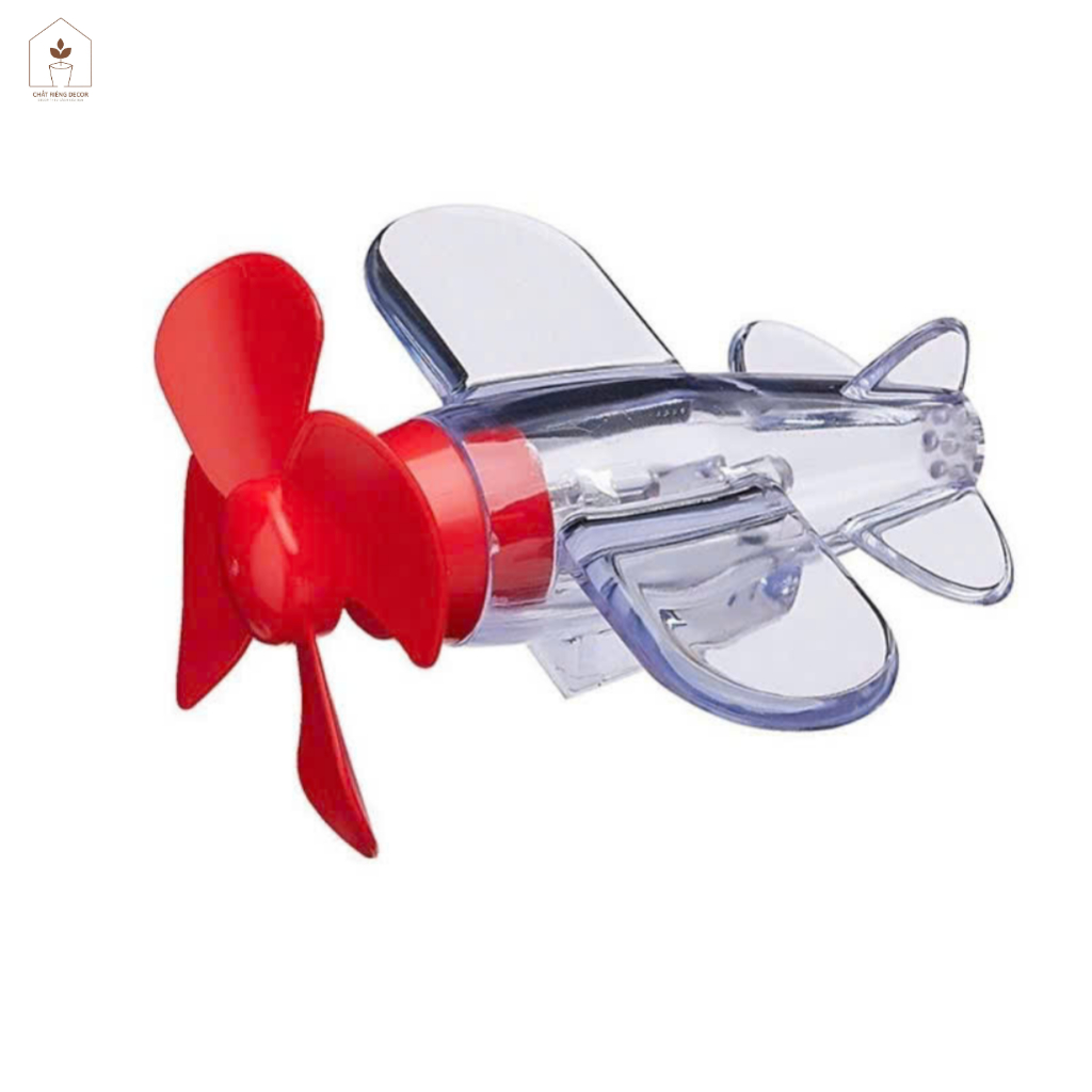 (Quà Tặng không bán) Máy Bay Đồ Chơi Đèn LED Mini Gắn Xe Máy, Xe Điện – Cánh Quạt Phát Sáng Trang Trí Siêu Ngầu Cho Xe
