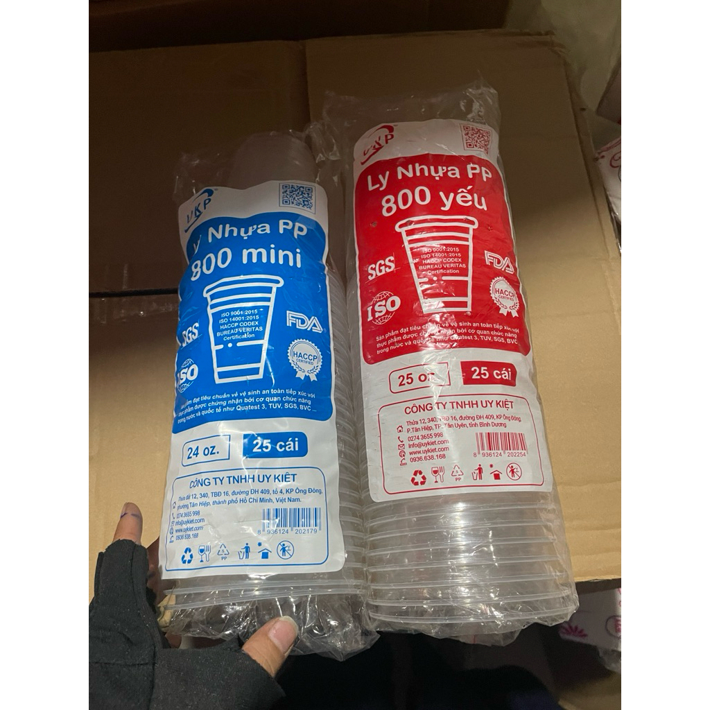 Kiện  500 ly 800ml thiếu hãng UKP