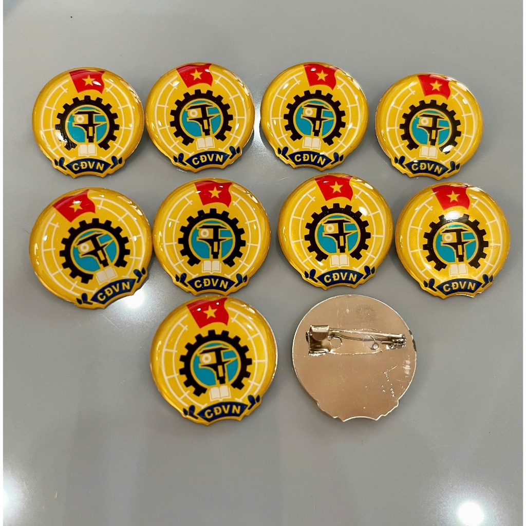 Combo Huy hiệu công đoàn việt nam cài áo (PHÂN LOẠI)