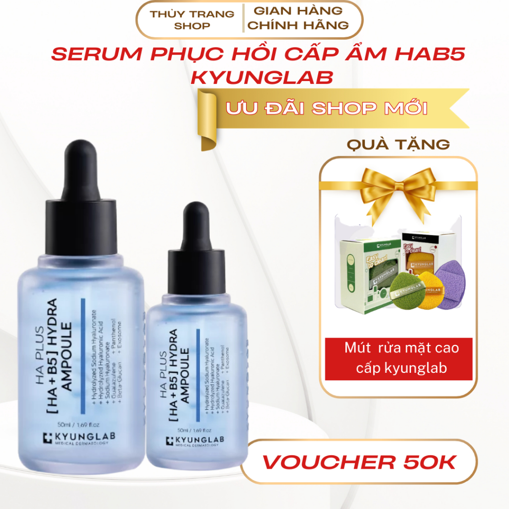 Serum HAB5 KyungLab 50ml/100ml -Tinh chất cấp ẩm đa tầng, phục hồi da, căng bóng chuẩn Hàn