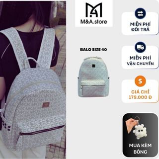 M&A - Balo chữ MKT  kèm ví size 40 vừa A4 LAPTOP giá siêu tốt bản quai to phù hợp nam nữ