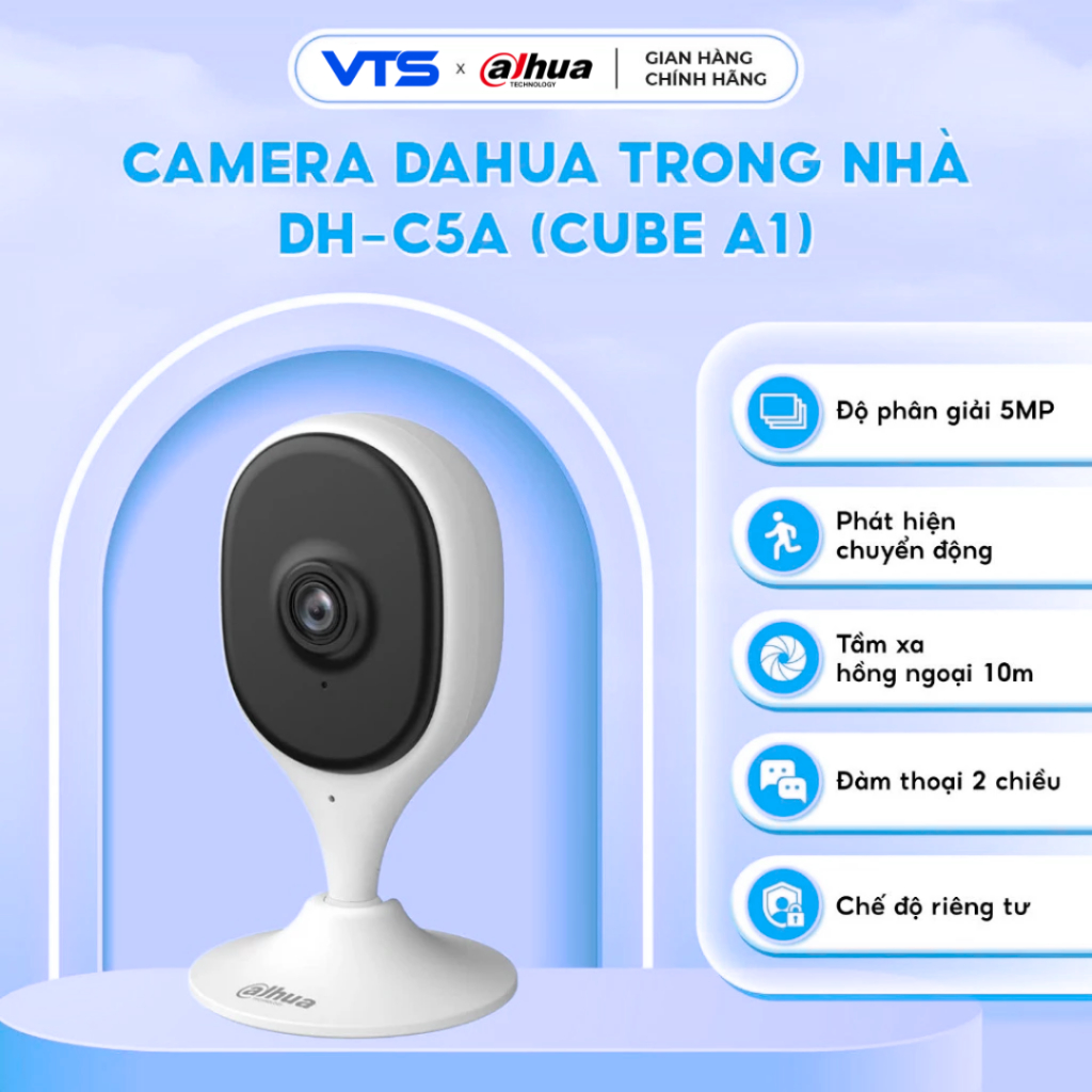 Camera Wifi DAHUA Cube A1 C3A 3MP/C5A 5MP Trong Nhà, Đế Nam Châm, Đàm Thoại 2 Chiều