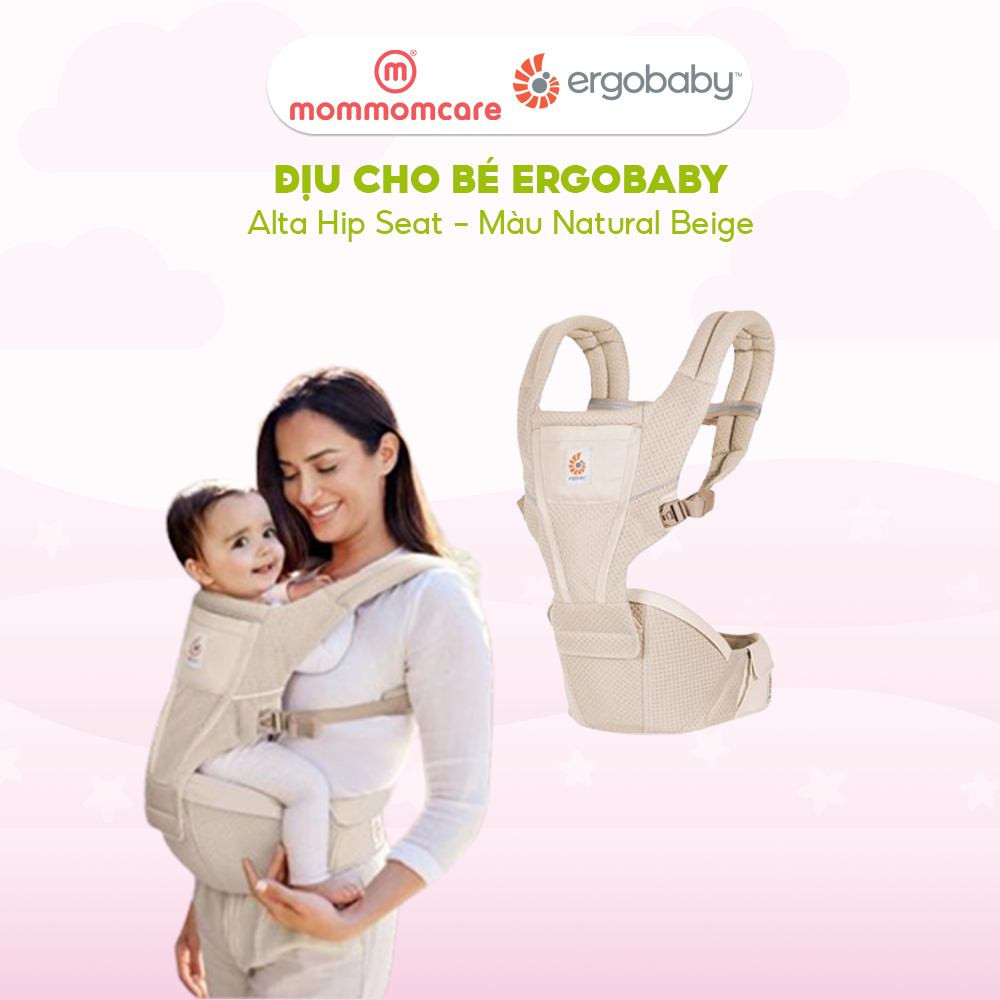 Địu Trợ Lực Ergobaby Alta Hip Seat cho bé từ 4 - 48 tháng, có bệ bé ngồi thoải mái êm ái cho bé.