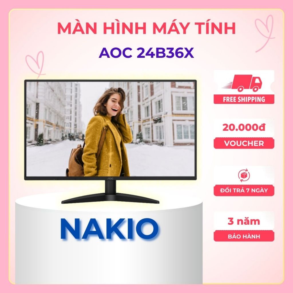 Màn hình AOC 24B36X/71 (23.8 inch - FHD - IPS - 144Hz - 0.5ms) - Bảo hành chính hãng 36 tháng